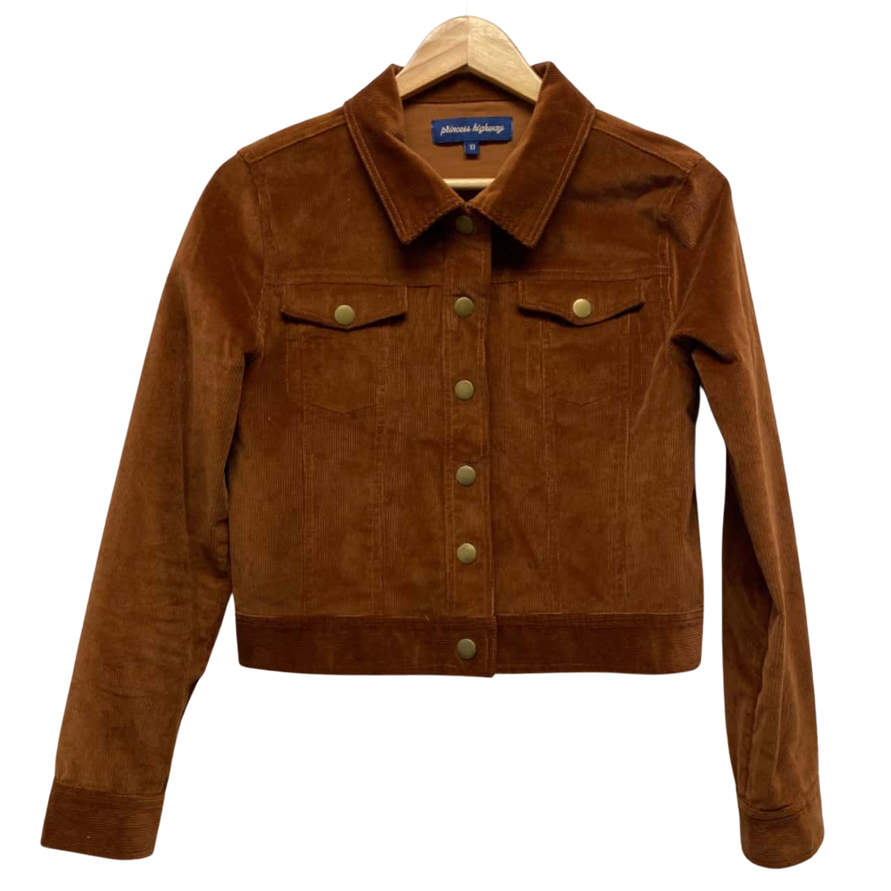 Princess Highway Womens Size 10 Cord Jacket Brown (s)