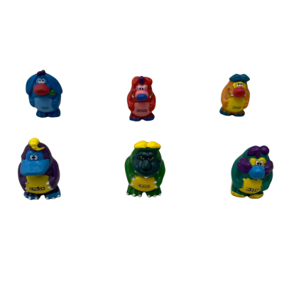 1995 - Full Set of 6 Limited Edition Yowie Men with Green Papers