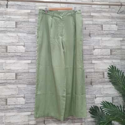 Princess Highway Womens Wide Leg Pants Green, Size 14