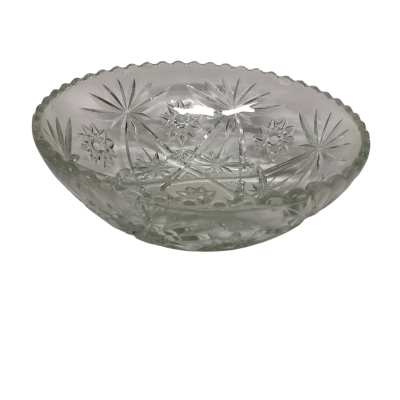 Anchor Hocking Prescut Clear Glass Serving Bowl