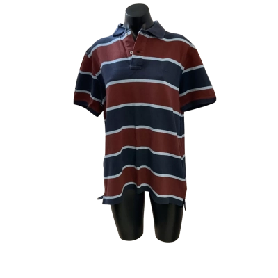 R.M. Williams Mens  Size L Short Sleeve T-shirt Blue / Brown / Pinstriped 