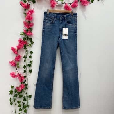 Zara Womens Slim Fit Jeans Size 34 Blue 
