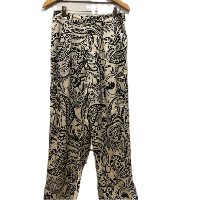 The Fated Womens Pants Size 10 Black  / Off White / Pattern 