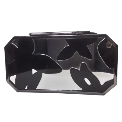 Mimco Womens Clutch Black / mirrored