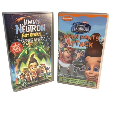 Vintage VHS Jimmy Neutron Tapes as pictured 
