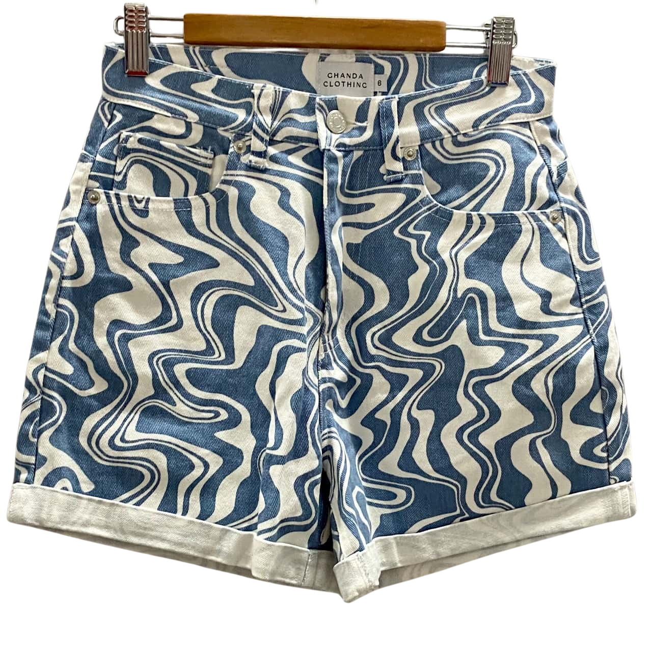 Shanda Short Ghanda Size 6 Denim Shorts (s)