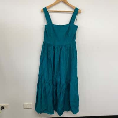 Witchery Lagoon Green Tier Hem Maxi Dress  Size 14