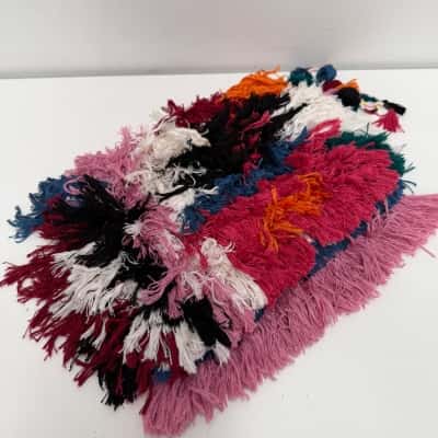 Multi Coloured Tassel Font Clutch Bag  