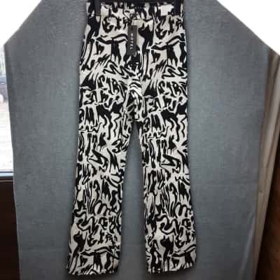 Motel size s high waist flared leg Gothic print brand-new jeans