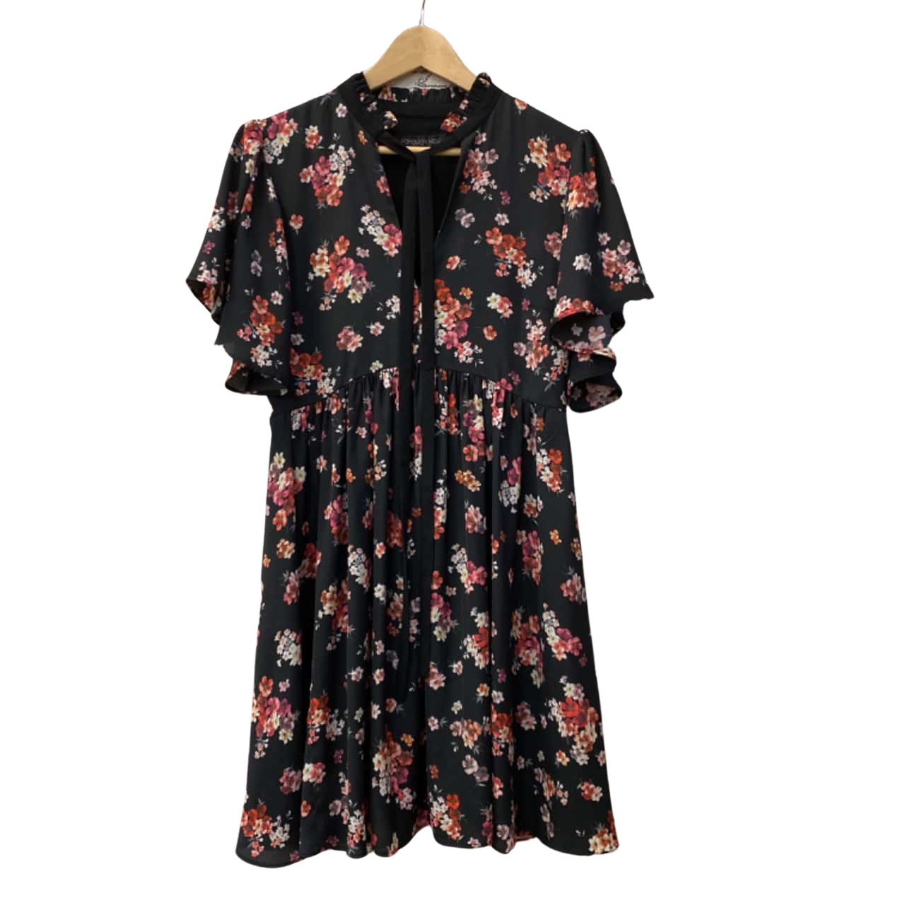 Forever New Womens Size 10 Cocktail Dress / Short Sleeve Dress Black