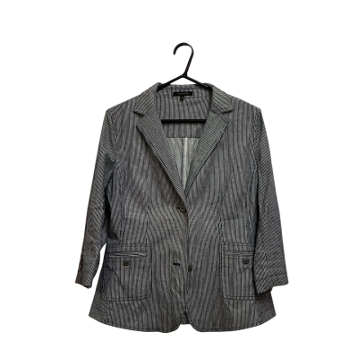 Marco Polo Womens 3/4 Sleeve Jackets Size 14 Grey / Striped 