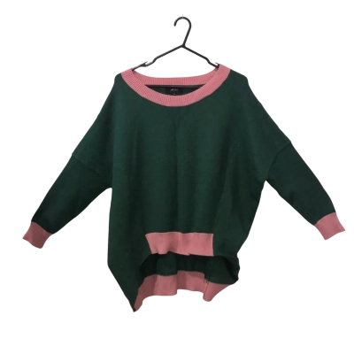 Motto Green & Pink Jumper Size M 