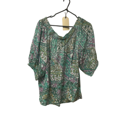 Womens Suzannegrae Size 22 Multicoloured Pattern Long Sleeve Blouse