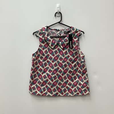 NEW - Dangerfield Ingrid Blouse Coral Size 12