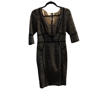  Katherine Women's  Size 10 Bodycon Dress Beige / Black  RRP. $239.95
