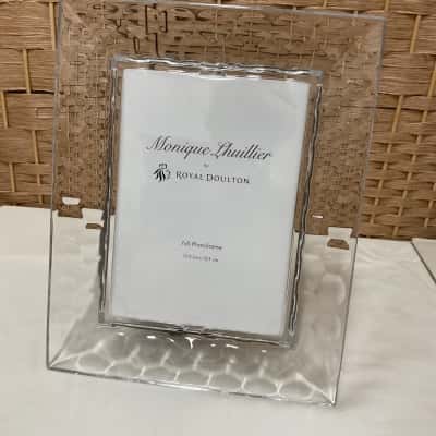 NEW Monique Lhuillier Atelier Picture Frame 5x7 Photo Wedding Fine Lead Crystal Italy 