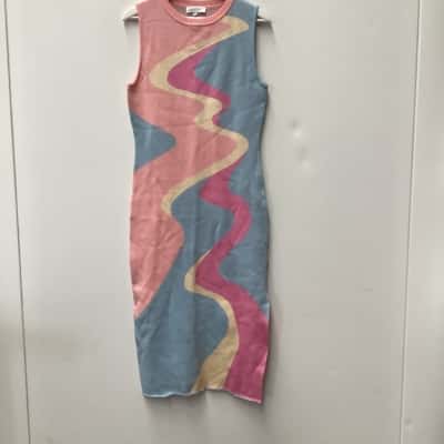  Womens  Size L Blue / Multicoloured / Pink  / Yellow long dress