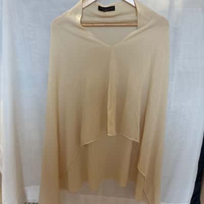 Moda Immagine Womens  Size One Size Poncho Cream 