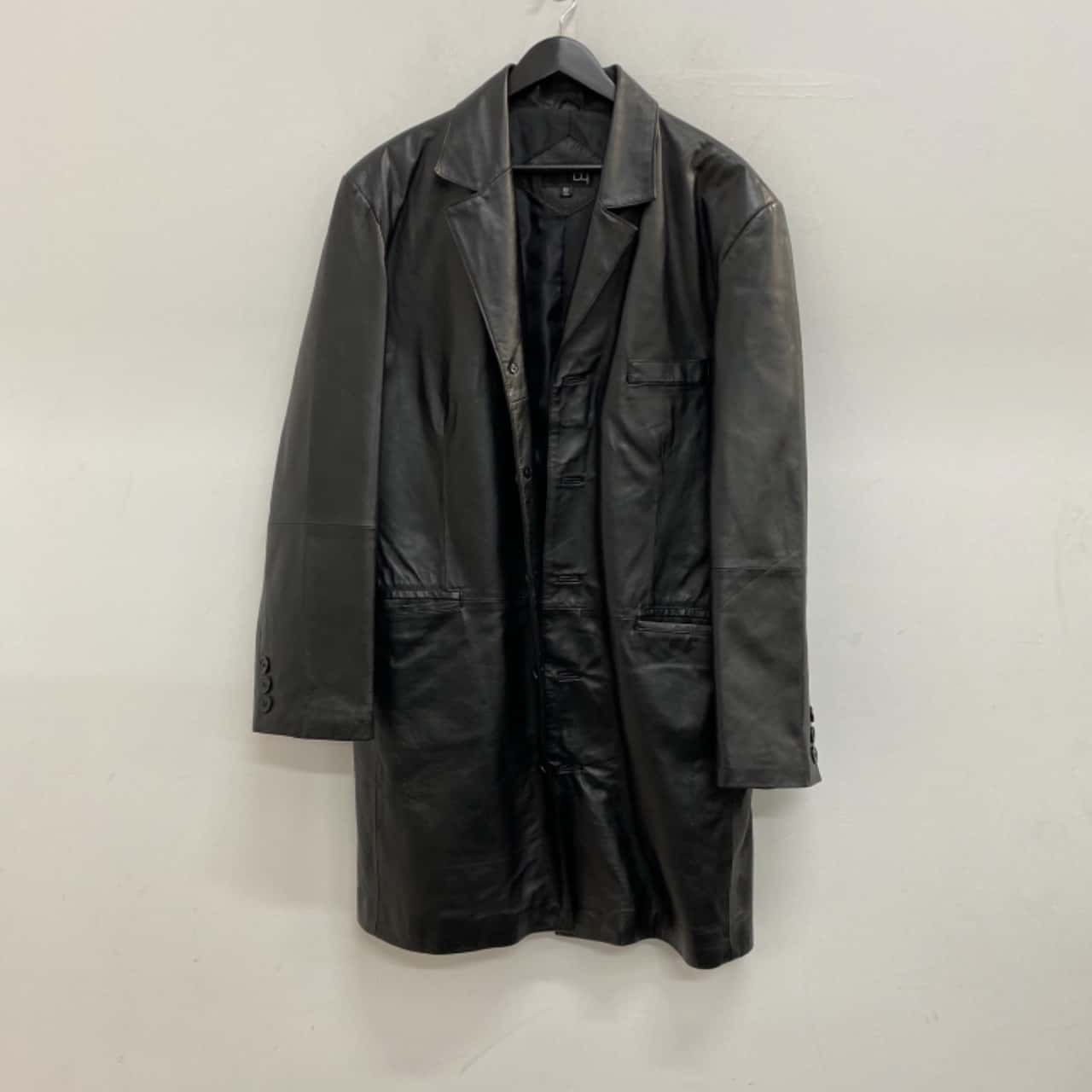 CQ Mens Size XXL Leather Jacket Black