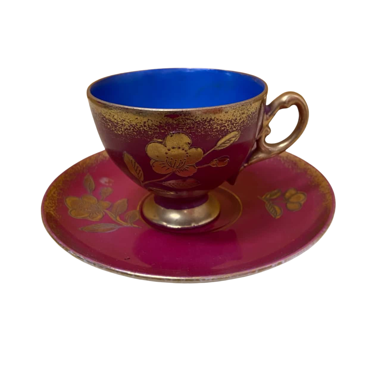 Gold Fleck Floral mini Cup and Saucer mad in Japan RRP 60.00