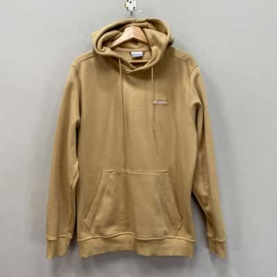Columbia Mens  Size M Fleeced Hoodie Beige 