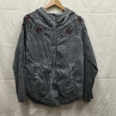 Amici Womens Grey Jacket with Hood