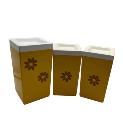 Vintage Retro Kitchen Cannisters Set of 3