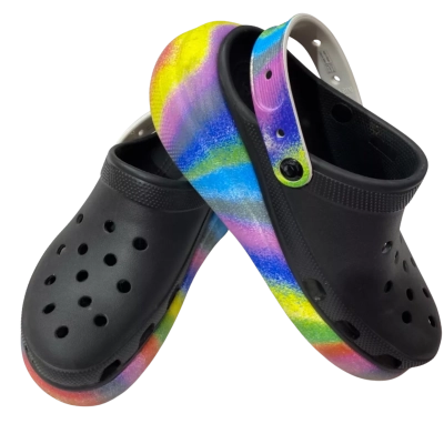 Crocs - Rainbow Clogs - Size 8