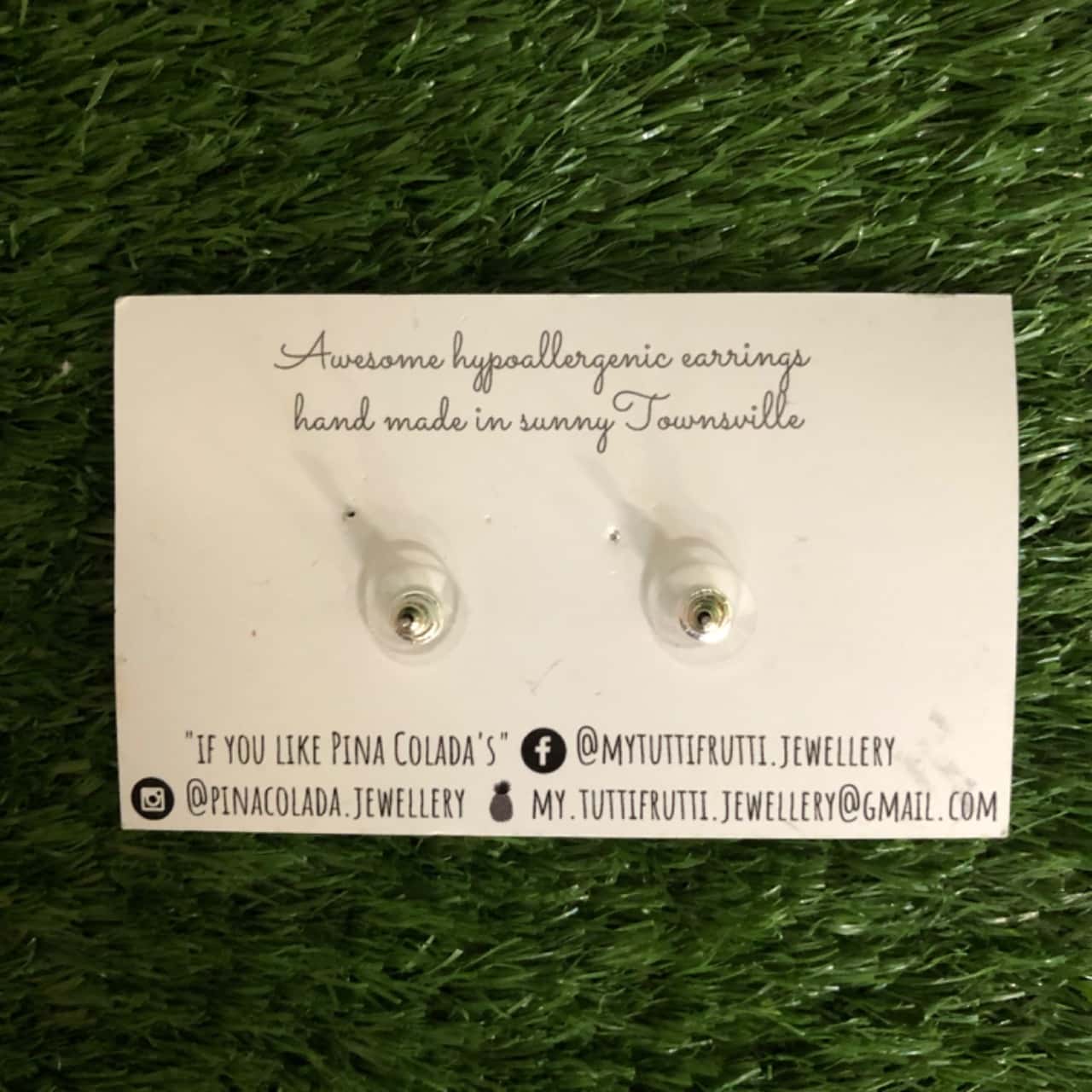 M&M Stud Earrings Blue (New)(s)