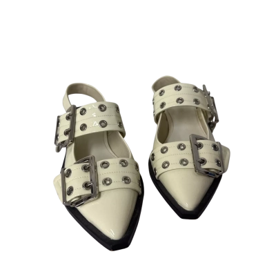 Alias Mae Ivory Crinkle Patent Leather Zina Shoes Size 37 