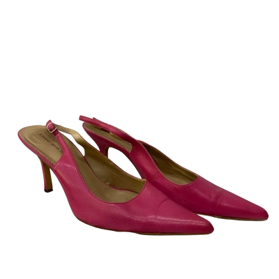 Jo Mercer Womens Size 38.5 Slingback Heels Pink  