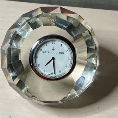 Royal Doulton Crystal Desk Clock