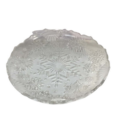 Glass Snowflake Bowl Approx 31 cm diameter