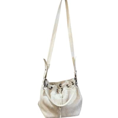 Convict bags , cow hide bucket style