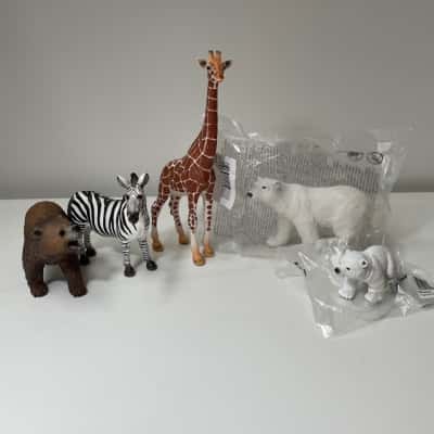 Schleich animal toys x5 