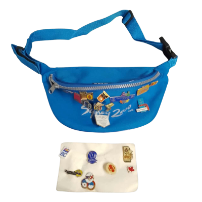 Vintage Sydney 2000 Olympics Bonds Bum Bag with Olympic Pins