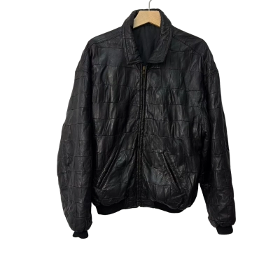  Mens  Size XL Leather Jacket Black  