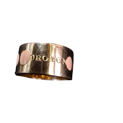 Oroton Womens Ring Gold  Tone/ Pink  Dots