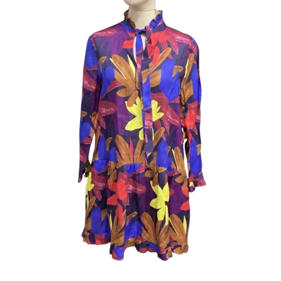 Scotch & Soda Womens  Size S Long Sleeve Mini Dress Multicoloured 
