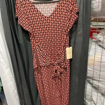 Sacha Drake Womens  Size 16 Black  / Burnt Orange / Pattern / Turquoise / White 