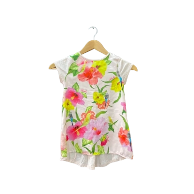 Ted Baker Kids  Size 6 Short Dress/ Top Floral / Pattern / Pink  