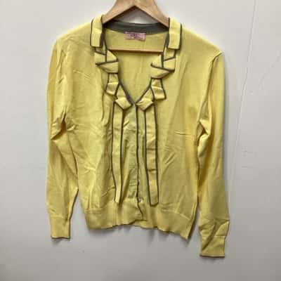 Covers  Womens  Size S Button-down Cardigan Yellow (c)