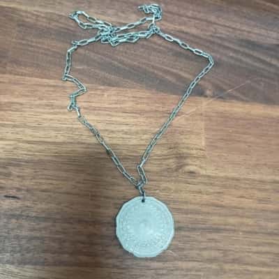 Silver Jubilee .50c Piece On Chain