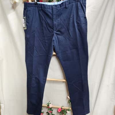 Mens Gazman Navy Blue Pants Size 42 RRP $99.95