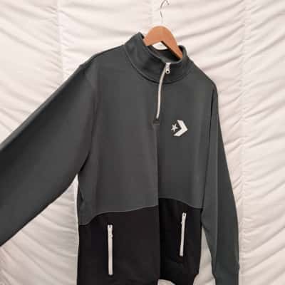 Converse Mens Green/Black Quarter Zip - Size L