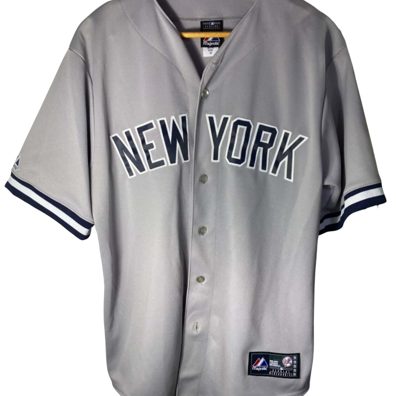 Majestic MLB Mens Yankees Jersey Size M Blue / Grey (s)