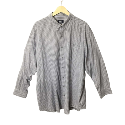 Men’s Size 2XL Blue And White Cutter And Buck Long Sleeve Shirt