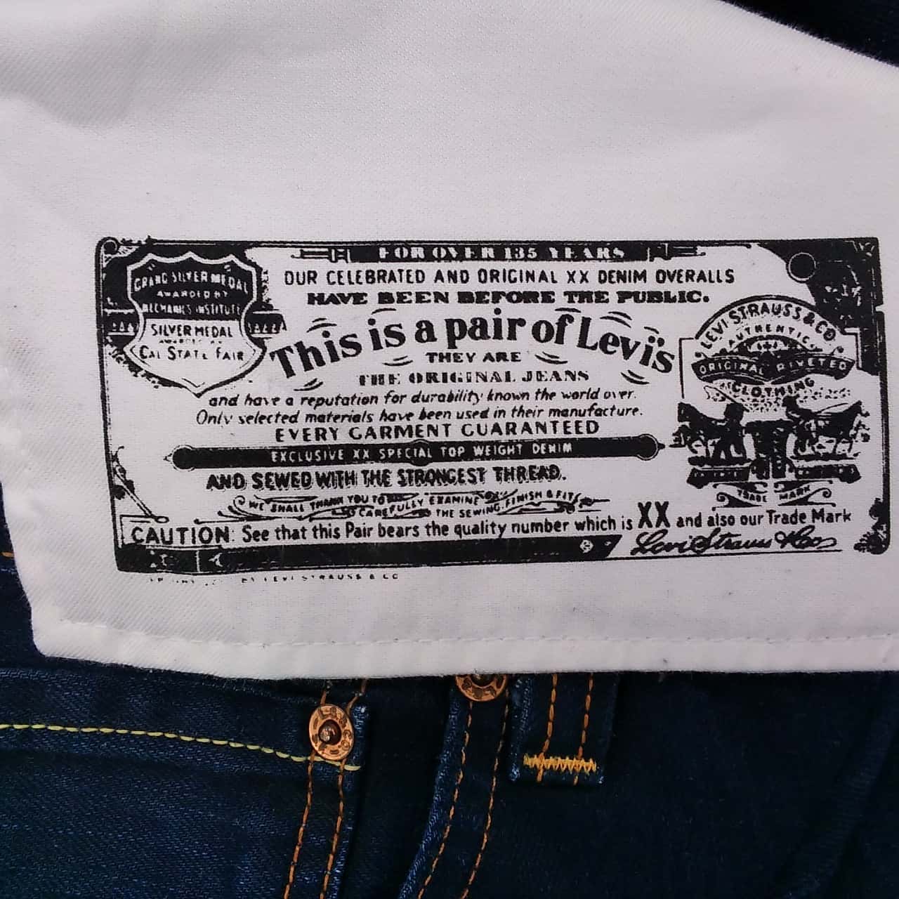 Dark Denim Straight Leg Jeans 