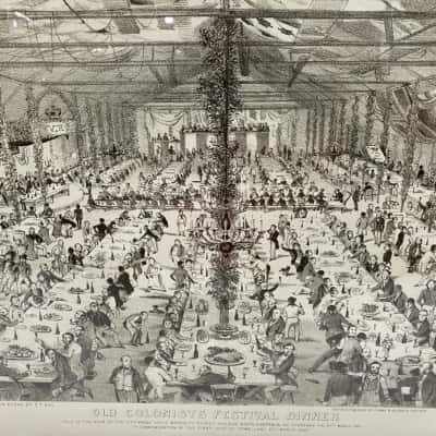 Vintage 1837 Old Colonists Festival Dinner Adelaide South Australia Limited Edition Elder Fine Art Facsimile Print