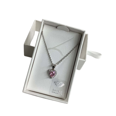 Lovisa Diamond Simulants Pink Heart Necklace still in the box